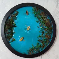 ساعت دست ساز رزینی|ساعت دیواری و تزئینی|اصفهان, ملکشهر|دیوار