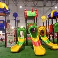 تاب دوقلو پارکی باغی سرسره الاکلنگ فنری لوازم بازی