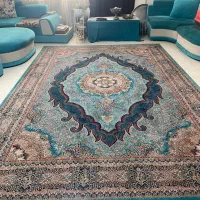 ست فرش سه تیکه (فرش زمرد مشهد دستباف ۷۵ رج)