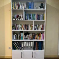کتابخانه MDF بزرگ ۲ متری با کمد دردار