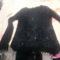 بلوز مشکی مجلسی کار شده