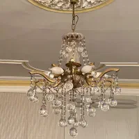 لوستر کریستالی ۶ شاخه سالم و تمیز