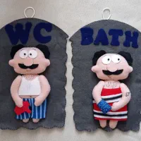 نشانگر حمام و دستشویی دوعروسکه