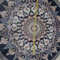 روفرشی مخمل گرد رنگ سرمه ایی نقره ای