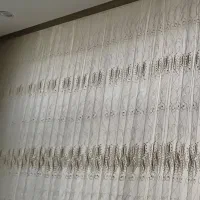 پرده توری  گلدار