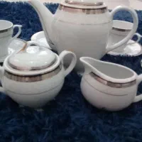 کتری چدنی سرویس چایخوری مقصودلیوان طلایی کره ای|قوری، کتری، قهوه‌ساز دستی|مشهد, الهیه|دیوار