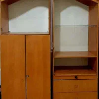 کمد چوبی دو‌تکه بسیار جادار ،مناسب خانه و محل کار