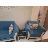 مبل ۷نفره با جلو مبلی وعسلی سالم|مبلمان خانگی و میز عسلی|محمدشهر, همایون ویلا|دیوار