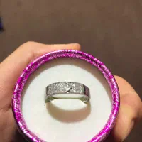 انگشتر تمام نقره نگین دار عیار بالا دخترانه