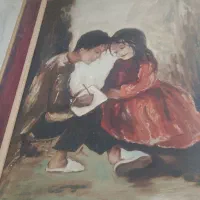 تابلو نقاشی آبرنگ عتیقه