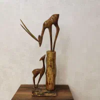 مجسمه چوبی بزرگ مدل غزال