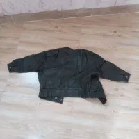 کاپشن اصل چرمی طبیعی مشکی درحد نو|لباس|زنجان, |دیوار