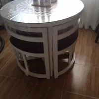 مبل ۷نفره همراه با میز ناهار خوری|مبلمان خانگی و میز عسلی|رشت, دروازه لاکان|دیوار