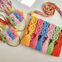 بافت انواع صندل های مکرومه