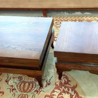 میز چوبی با در میز عسلی