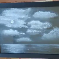 نقاشی شب پاستل