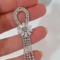 گوشواره بلند نو فول نگین