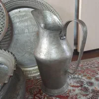 سینی تاس وپارچ و سه عدد سینی امضا دار مسی قدیمی|کلکسیون اشیاء عتیقه|تهران, سبلان (لشگر)|دیوار