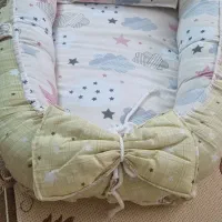 تشک سه تیکه نوزاد نونو استفاده نشده رنگ کرم خوشکل|رختخواب، بالش، پتو|قم, پردیسان|دیوار