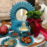 هفت‌سین سفالی زیبا در حد نو نو