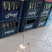 جعبه نوشابه با شیشه پپسی