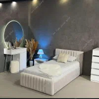 سرویس تخت یکنفره زیبای مدل آلیس|تخت و سرویس خواب|قروه, |دیوار