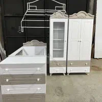 سرویس نوزادی اقتصادی/کمد و ویترین/تخت /اریکا چوب