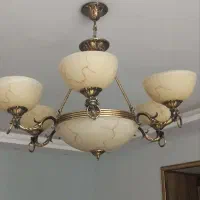 لوستر ۶ شعله تمیز