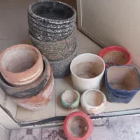 گلدان سفالی سرامیکی و پلاستیکی