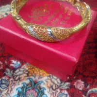 دست بند رنگ ثابت ضد حساسیت گوشواره قلب رنگ ثابت