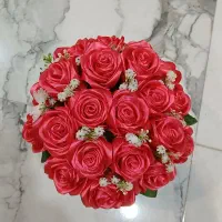 گل رز روبانی|گل مصنوعی|هشتگرد, شهرک راه آهن|دیوار