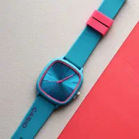 ٪×ساعت اسپرت کاسیو مربعی بند رابر و فلزی