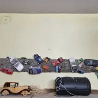 دکوری ماشین فلزی با پایه چوب راش