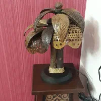 آباژور نارگیلی تایلندی تمام تراش با دست. آنتیک