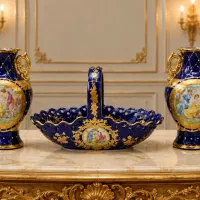 سبد گلدان مجسمه میز کنارسالنی بوفه دکوری انتیک