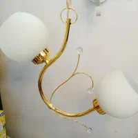 آکبند لوستر قائم نور آویز دو 2 شعله مدل مر غابی