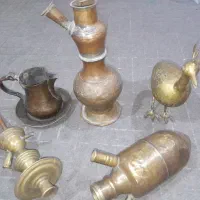 قلیون و کاسه مسی قلم خورده|صنایع دستی و سایر لوازم تزئینی|جعفرآباد, |دیوار