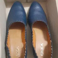 کفش چرمی سرمه ای نو