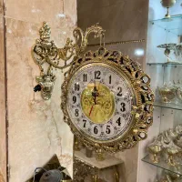 ساعت دیواری دو طرفه برنز