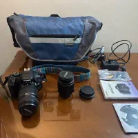 دوربین canon 600Dبا لنز ۵۵-۱۸و ۵۵-۲۵۰و کیف حرفه‌ای