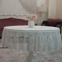 رومیزی گرد توری|پرده، رانر، رومیزی|تهران, امام زاده عبدالله|دیوار