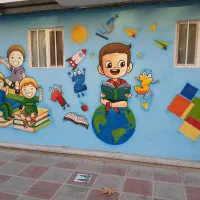 نقاشی ساختمان وطراحی مدارس|خدمات پیشه و مهارت|تهران, امام زاده عبدالله|دیوار