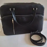 کیف اداری ولب تاب چرم طبیعی گاوی دست دوز