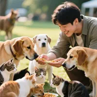 غذا دادن به حیوانات شهر