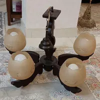 دو عدد لوستر چوبی