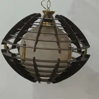 لوستر چوبی بزرگ وزیبا|لوستر و چراغ آویز|اراک, |دیوار