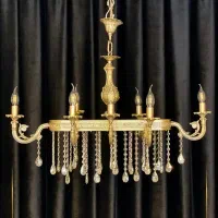 لوستر سنگی برنجی (برنز)|لوستر و چراغ آویز|قزوین, |دیوار