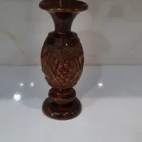 گلدان چوپی محکم سالم منبت کاری شده قدیمی ارتفاع ۳۰