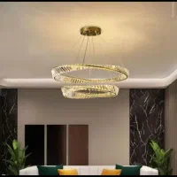 لوستر کریستال سایز ۶۰ و ۸۰ تک و دو حلقه