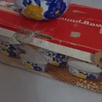 شراب خوری ترک کاسه گل پنبه بستنی خوری گل پنبه|ظروف سرو و پذیرایی|رشت, معلم|دیوار